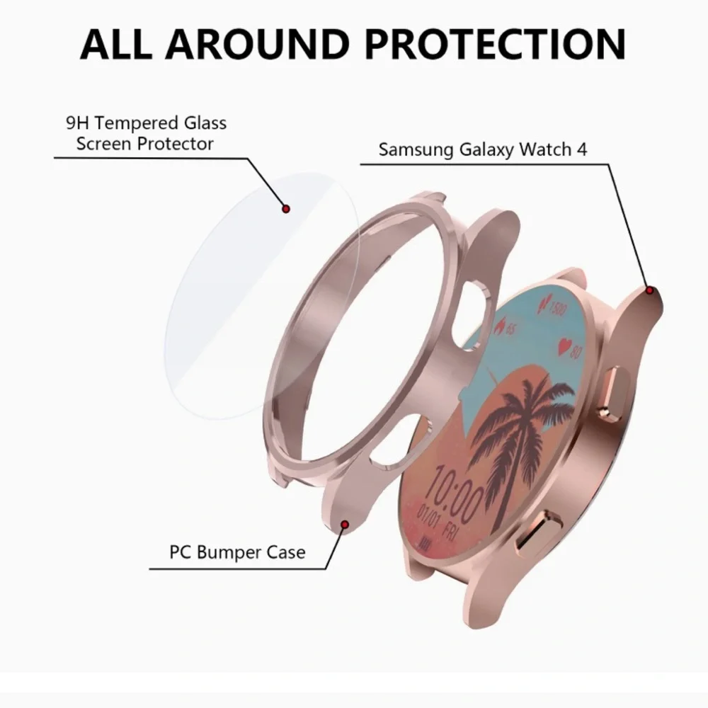Watch Cases and Screen Protectors compatible w/Samsung Galaxy Watch 4 for 44MM